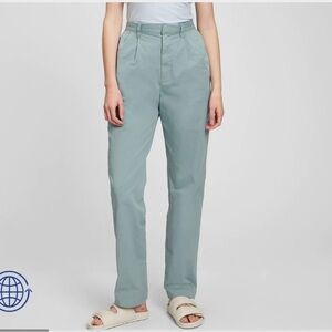 Mineral BLUE - New High Rise Pleated Khakis with Washwell Size 2